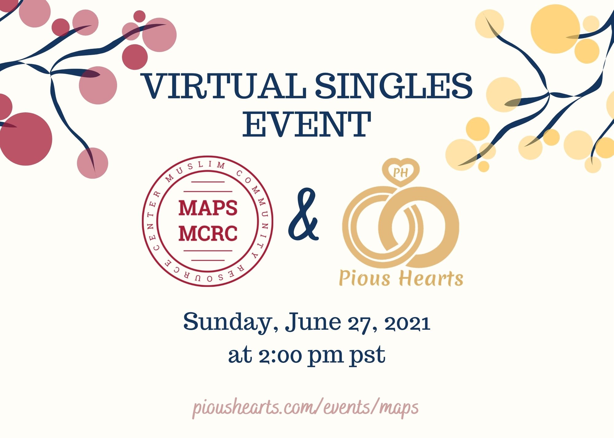 Muslim Association of Puget Sound and Pious Hearts Virtual Singles Event