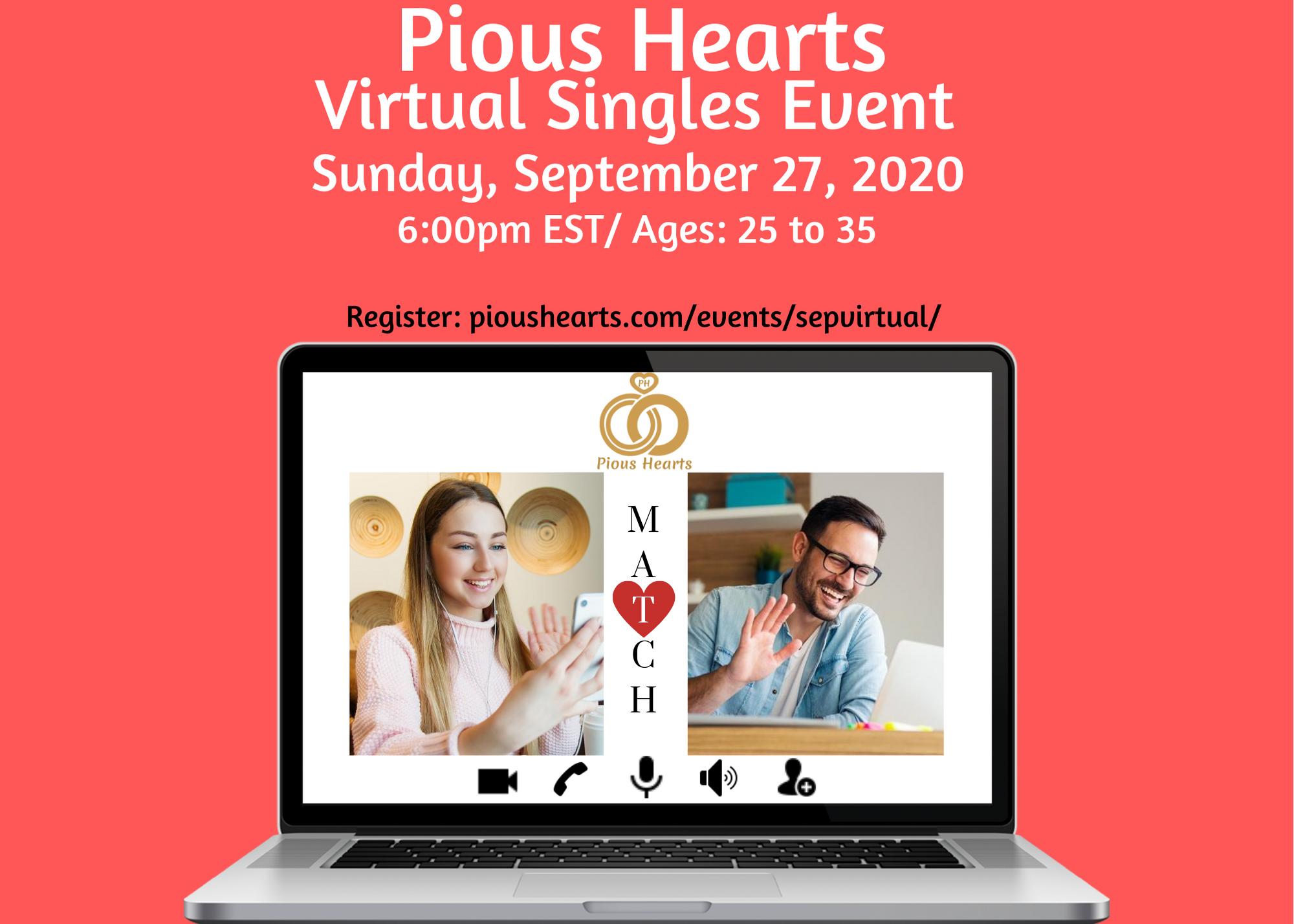 September Virtual Singles Event: 25 to 35 years old