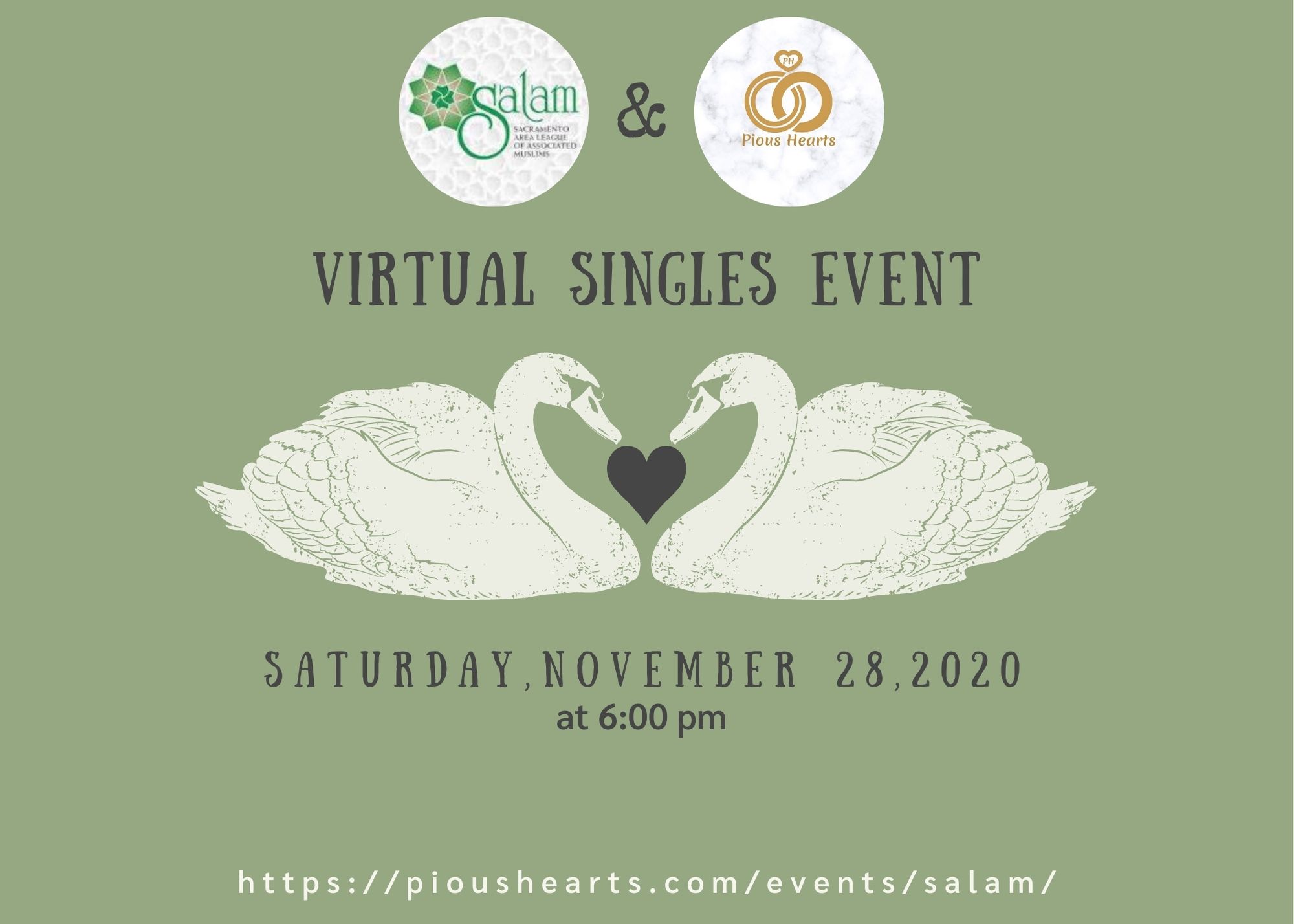Salam Mosque & Pious Hearts November Virtual Singles Event